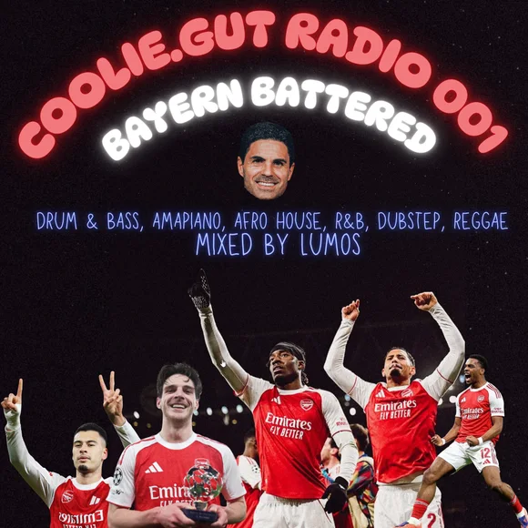 Cover artwork for coolie.gut radio 001, Bayern Battered, mixed by Lumos.